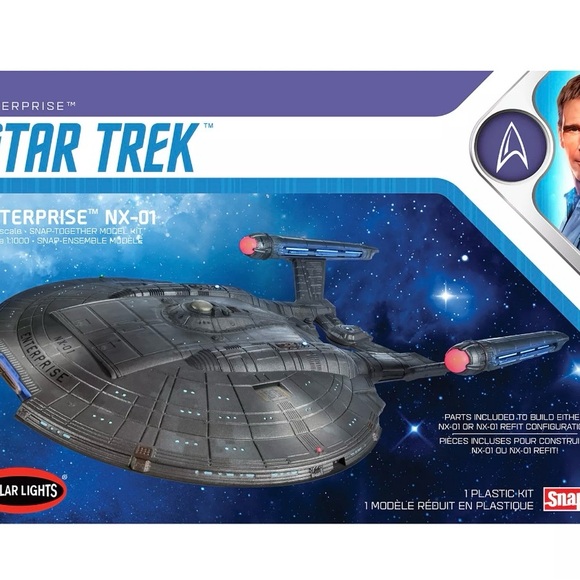 Polar Lights: Star Trek NX-01 Enterprise - 1:1000 Scale Model Kit - Snap - Picture 1 of 7